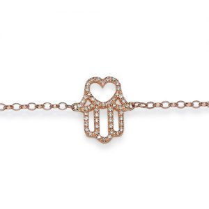 צמיד יהלומים חמסה פתוחה B4348