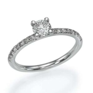 טבעת אירוסין עמית משקל יהלומים 0.90 קראט. דגם R6194