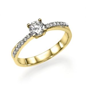 טבעת אירוסין חנית משקל יהלומים 0.440 דגם R5645
