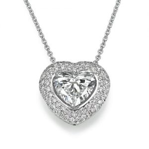 תליון יהלומים לב P5518