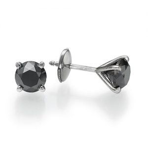 עגילי יהלומים שחורים - מרים E3745 החל מ 1100 ש"ח