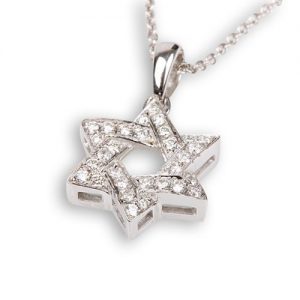 תליון יהלומים מגן-דוד P8272