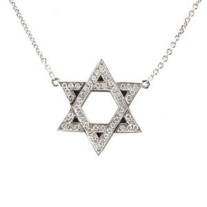 תליון יהלומים מגן דוד נפתח P8583