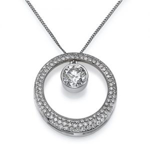 תליון יהלומים הילה P9350