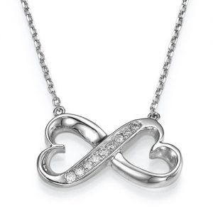 תליון יהלומים לבבות P9571