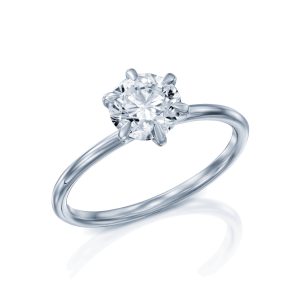 טבעת דגם שני- משובצת יהלום 1 קראט דגם R6190