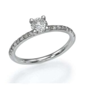 טבעת אירוסין עמית יהלומים במשקל 0.46 קראט. דגם R6194