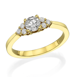 טבעת אירוסין 0.55 קראט יהלומים. דגם R354