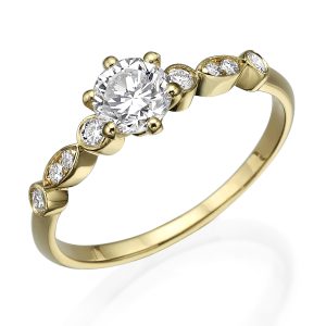 טבעת אירוסין שרה 0.50 קראט יהלומים R852