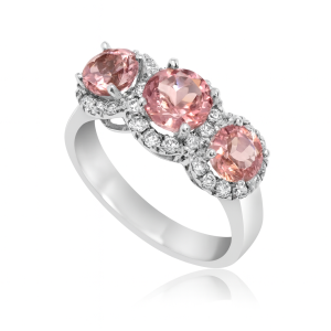 טבעת יהלומים ואבני חן מורגנייט דגם R369