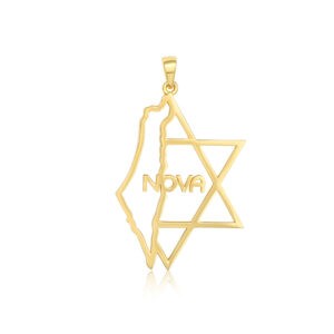 תליון מגן דוד וארץ ישראל נובה דגם P5052