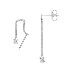 עגילים ארוכים בשיבוץ יהלום יוקרתי דגם E5493