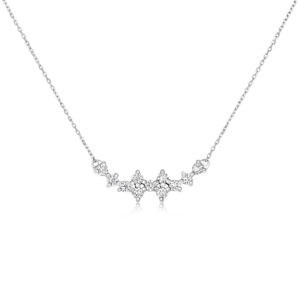 תליון יהלומים עדין דגם כוכבים P6490