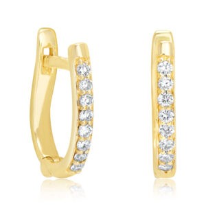 עגילי חישוק בשיבוץ יהלומים דגם E5501