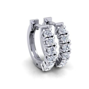 עגילי חישוק שושנה E797